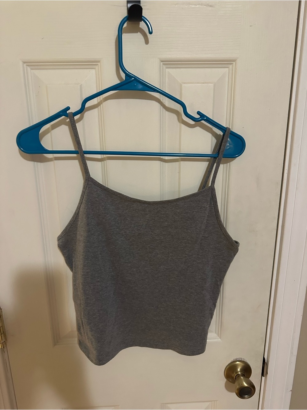 wild fable Grey Spaghetti Strap Crop Tank